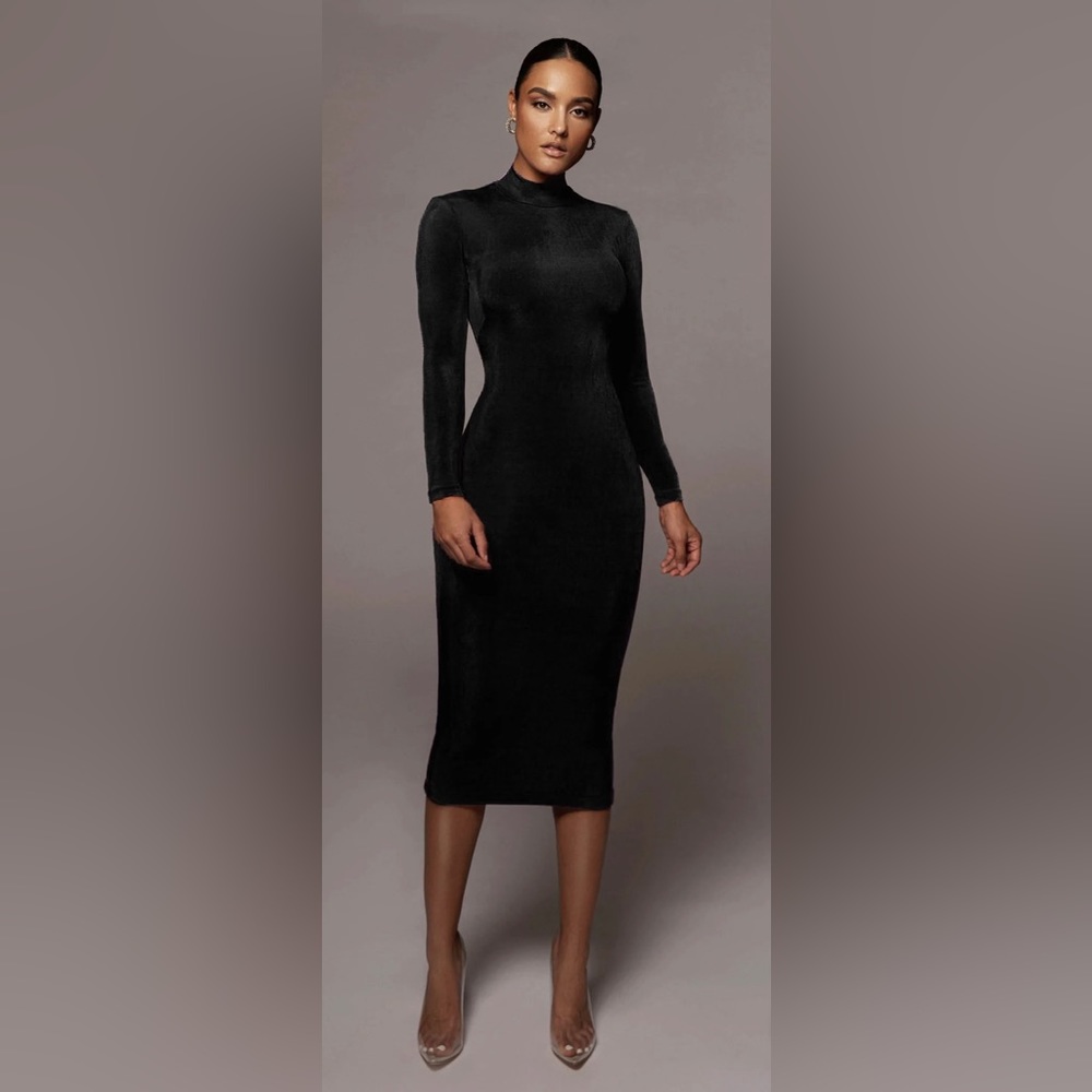Jluxlabel black turtleneck dress